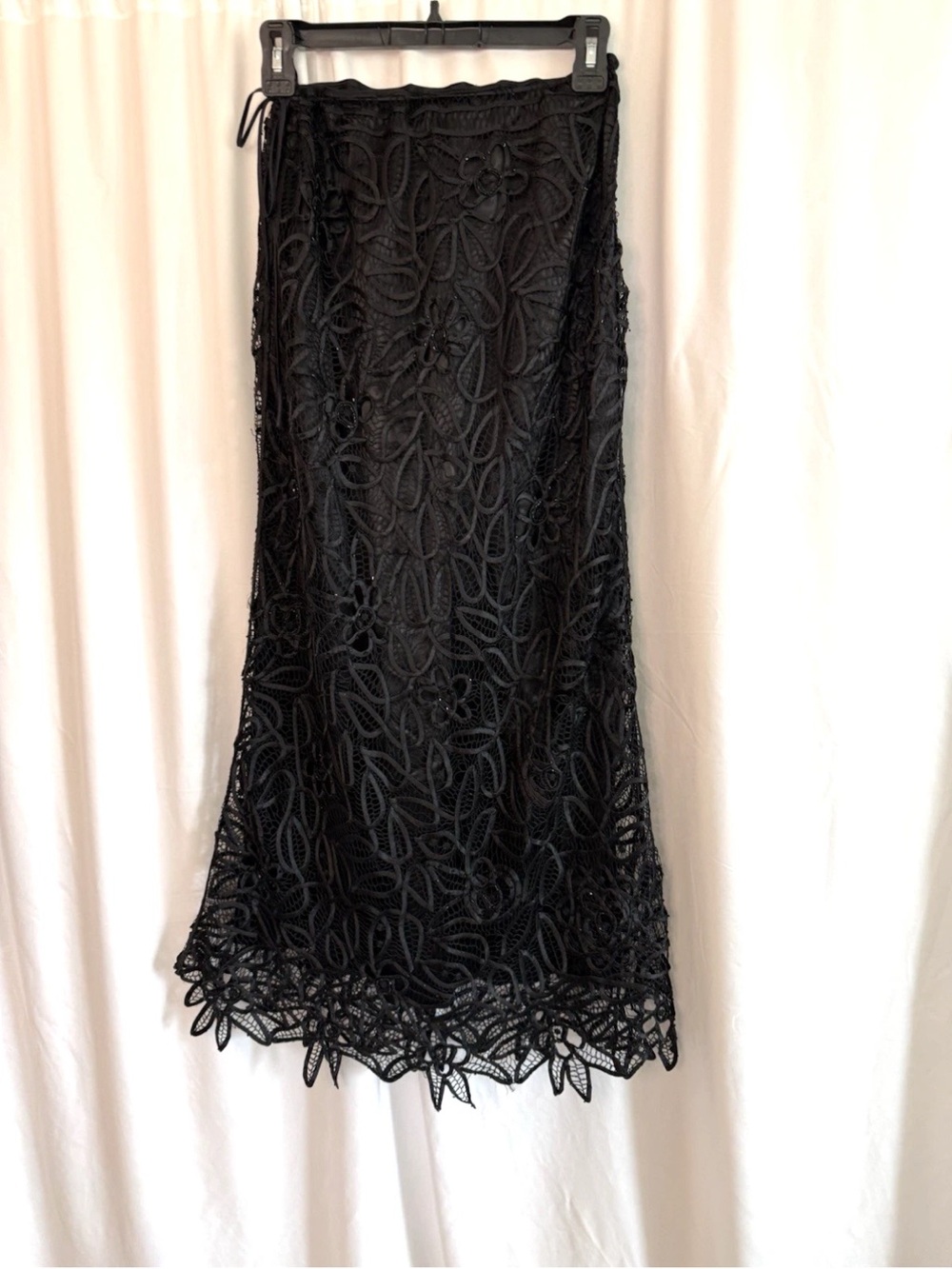 Silken Poetry Black Lace Maxi Skirt - size Medium Romantic Goth - Picture 4 of 5